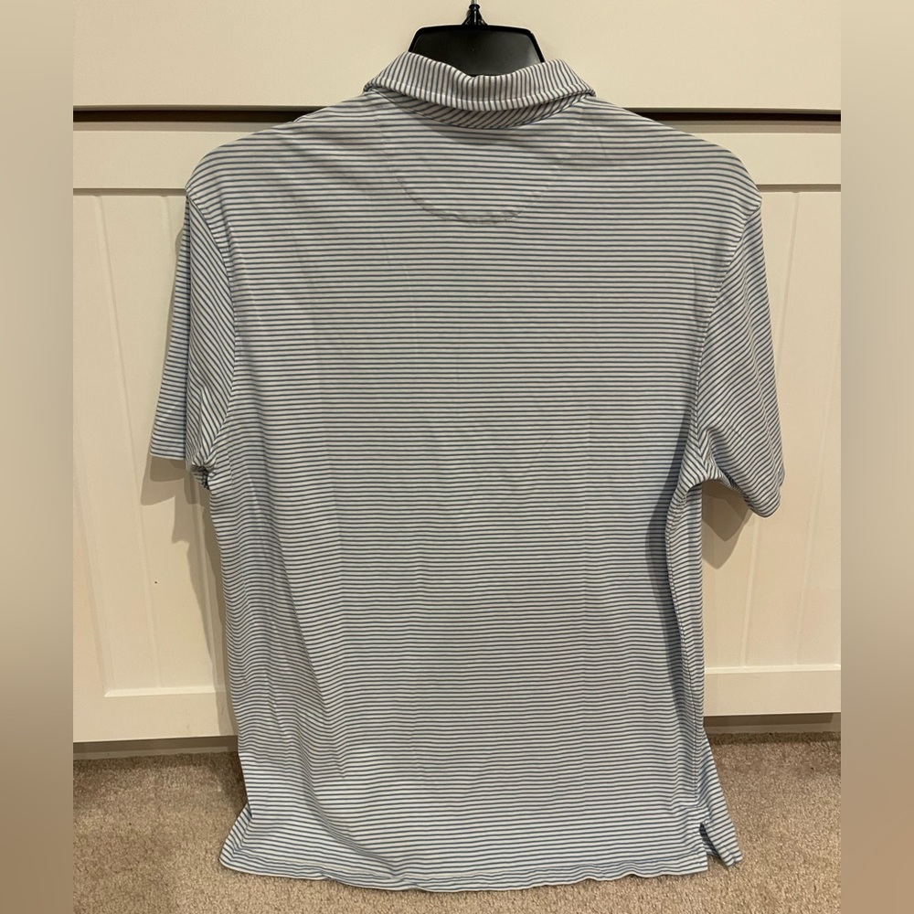 Fish Hippie Co. Blue Striped Polo Shirt for Men - Picture 4 of 5